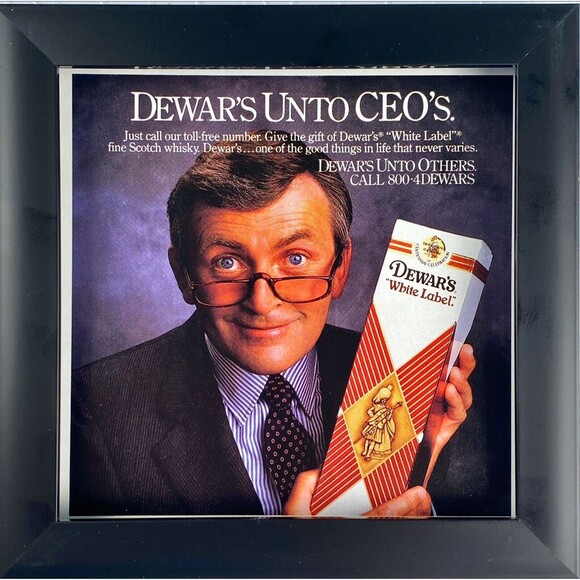 Dewar's White Label "Dewar's Unto CEO's." Christmas Cheer Vintage Print Ad 1986 - Picture 3 of 3